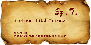 Szohner Tibériusz névjegykártya